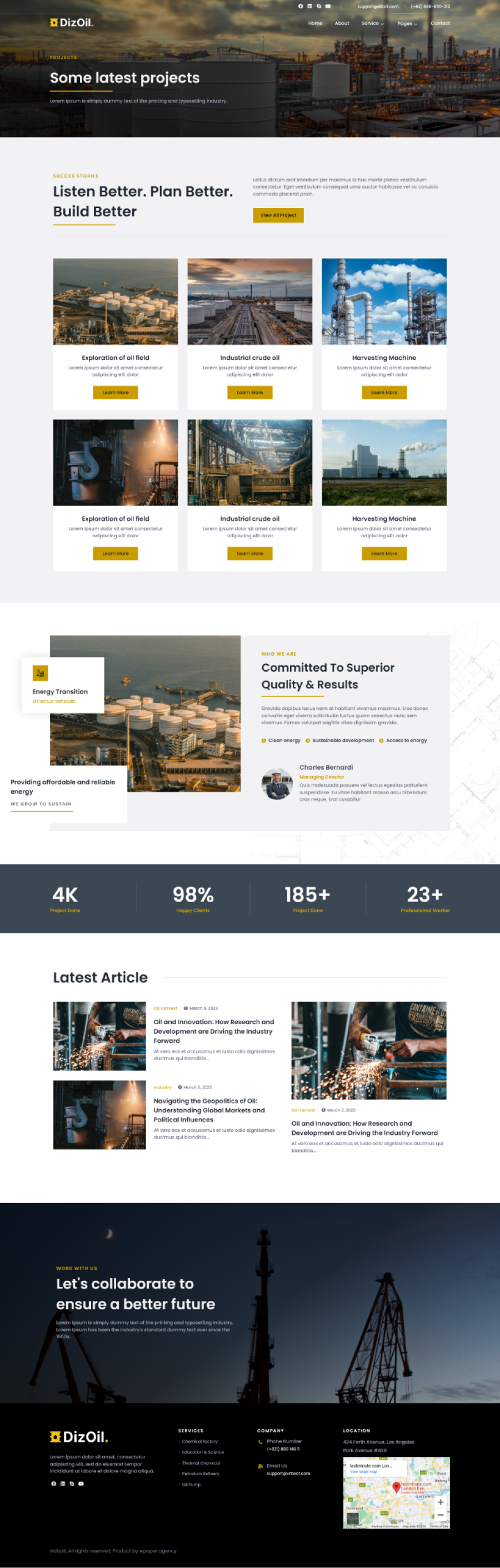 Dizoil Oil Company & Industrial Elementor Template Kit by